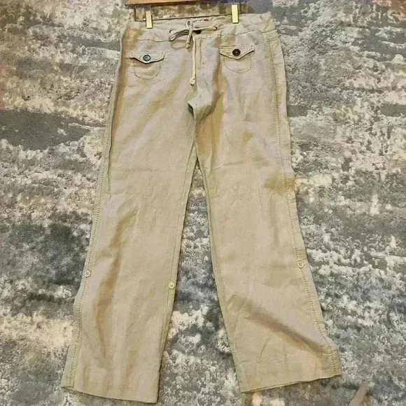 Linen Cotton Blend Pants Size Large Body Central - Picture 1 of 5